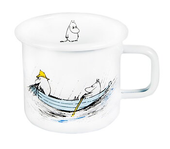 MUURLA MOOMIN ORIGINALS MUGG EMALJ GONE FISHING PRESENTASK 3,7DL