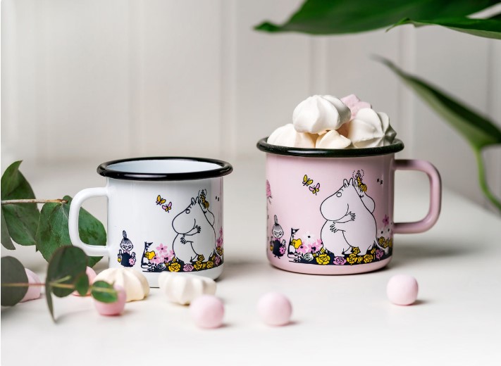 MUURLA MOOMIN HUG MUGG EMALJ VIT 2,5 DL  - 2