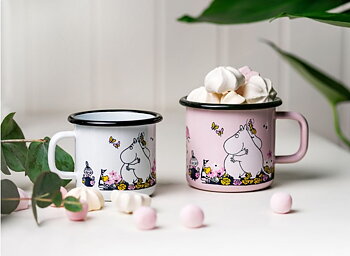 MUURLA MOOMIN HUG MUGG EMALJ VIT 2,5 DL 