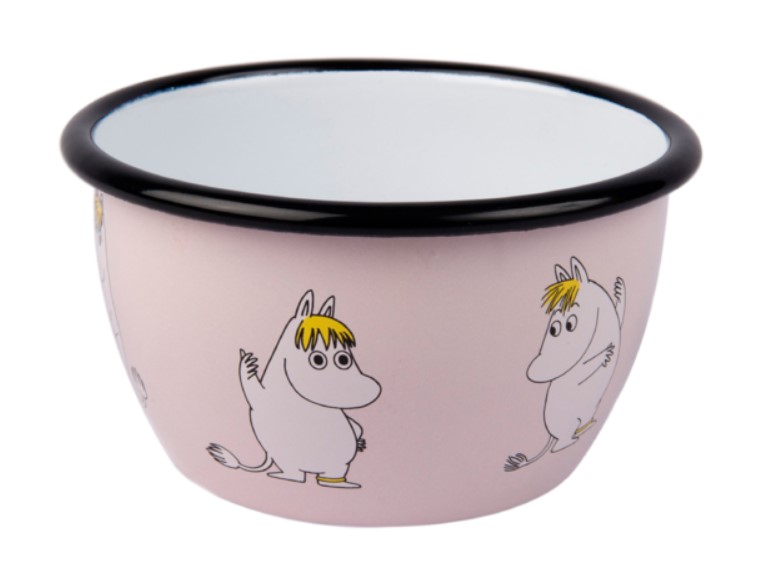 MUURLA MOOMIN RETRO SKÅL SNORKMAIDEN ROSA EMALJ 6 DL - 2