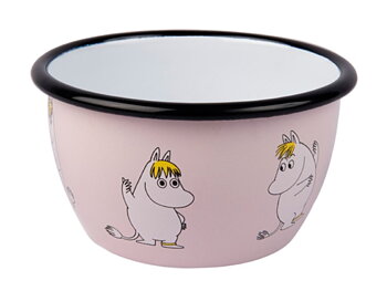 MUURLA MOOMIN RETRO SKÅL SNORKMAIDEN ROSA EMALJ 6 DL