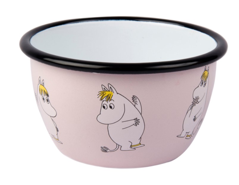 MUURLA MOOMIN RETRO SKÅL SNORKMAIDEN ROSA EMALJ 6 DL
