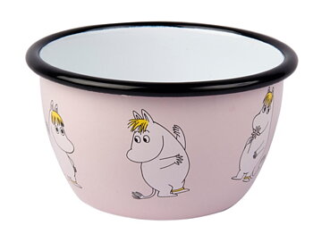 MUURLA MOOMIN RETRO SKÅL SNORKMAIDEN ROSA EMALJ 6 DL