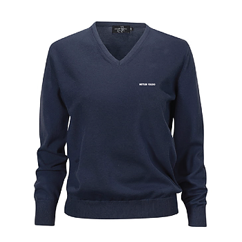Women's V-neck Pullover Navy