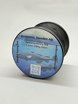 Lina Dyneema Svart 150kg Ø1,1mm  500 meter