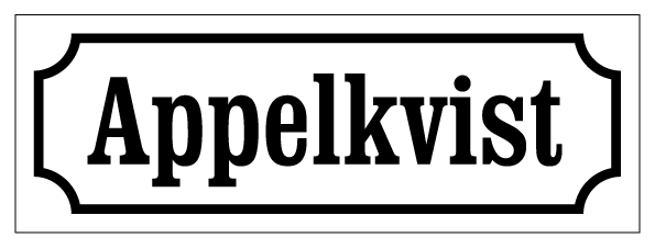 Namnskylt Vit, Clarendon / Fransk - 2