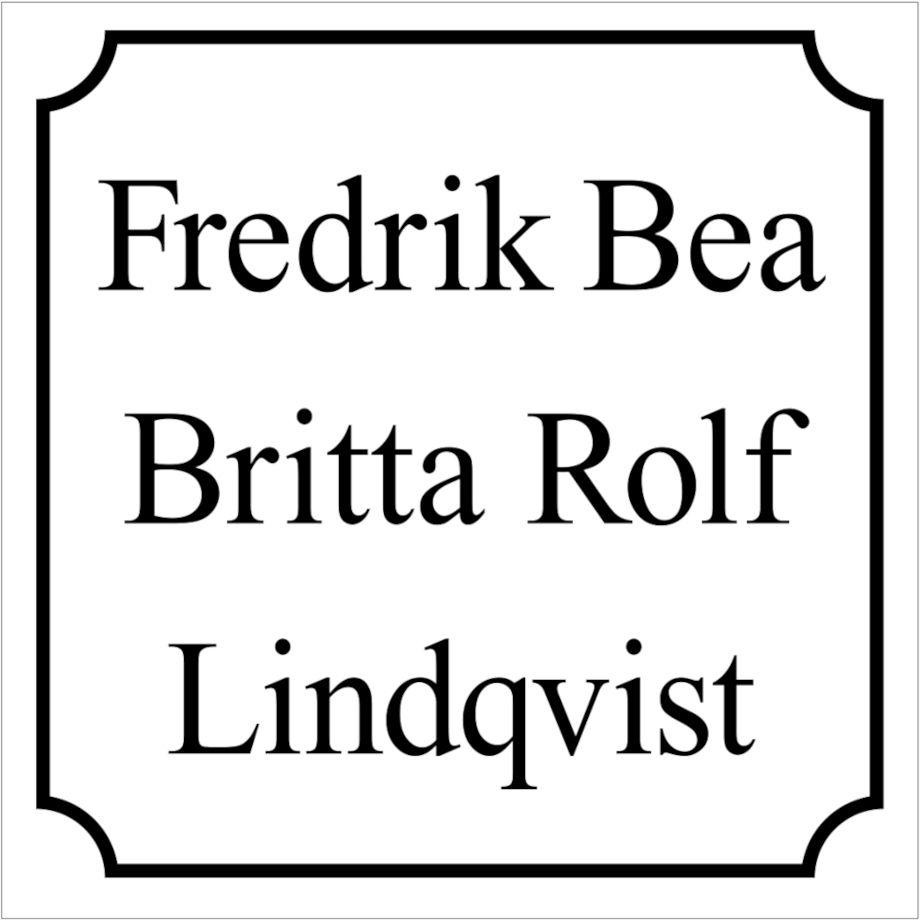 Namnskylt Vit, Times regular / Fransk - 5