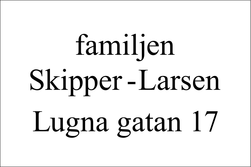 Nimikyltti Valkoinen, Times regular / Ei - 6