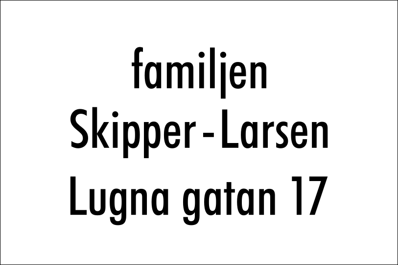 Nimikyltti Valkoinen, Futura / Ei - 6
