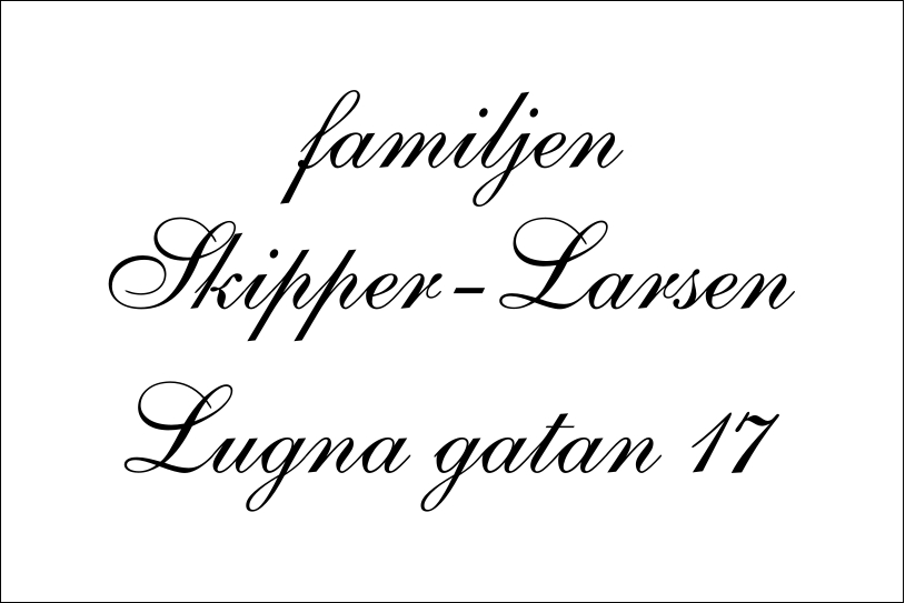 Namnskylt Vit, Shelley / Ingen - 6