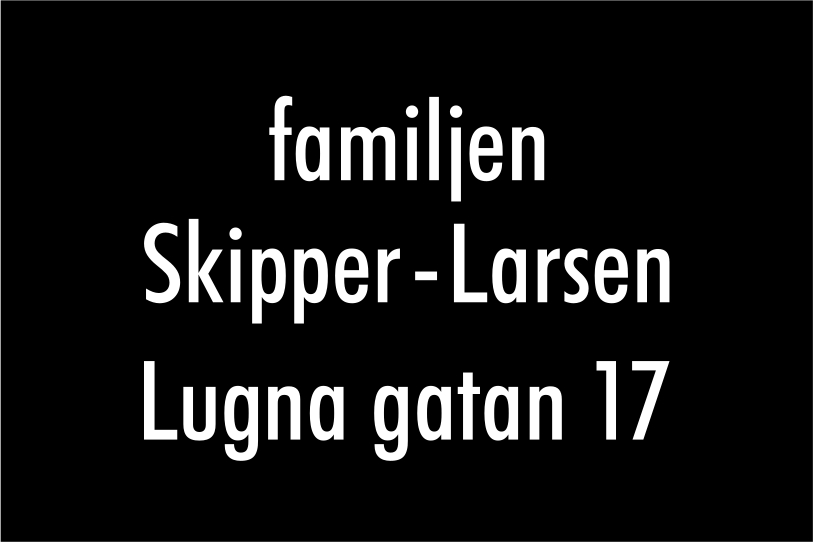 Nimikyltti Musta, Futura / Ei - 6