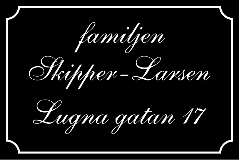 Nimikyltti Musta, Shelley / Ranskalainen - 6