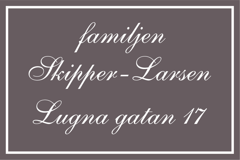 Namensschild Mittelgrau, Shelley / Gerade - 6