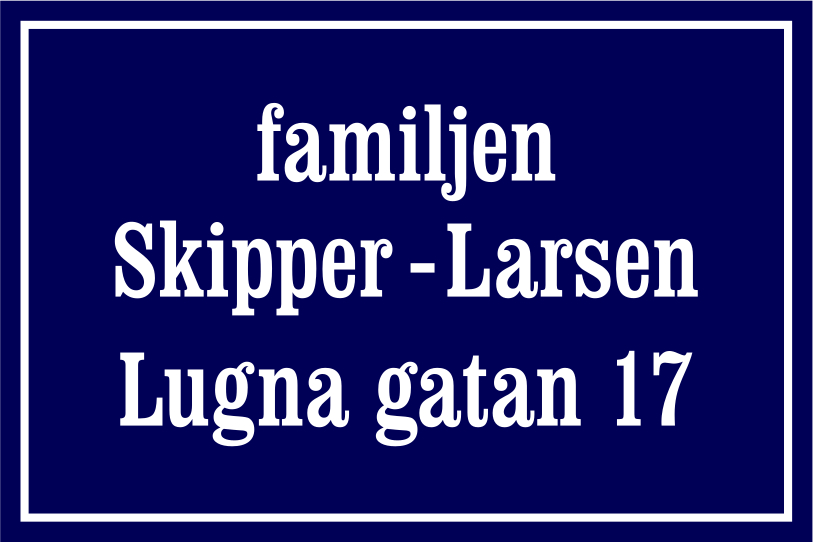 Nimikyltti Sininen, Clarendon / Suora - 6