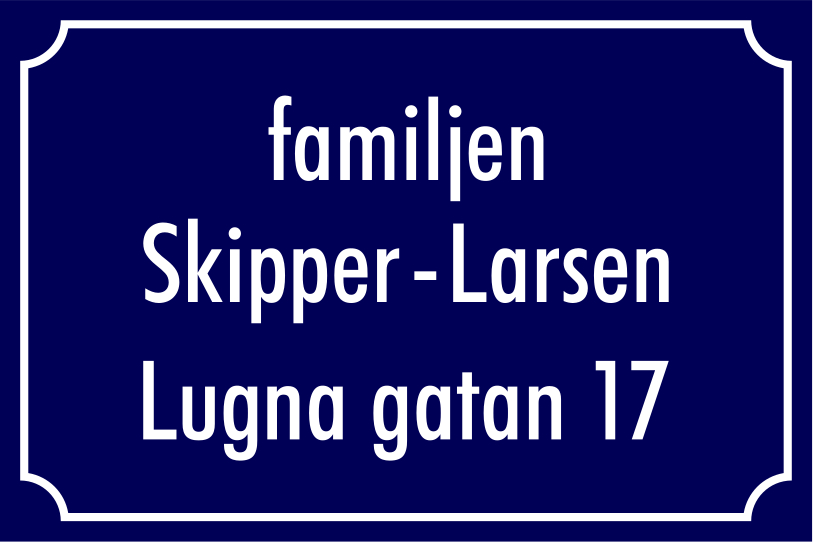 Nimikyltti Sininen, Futura / Ranskalainen - 6
