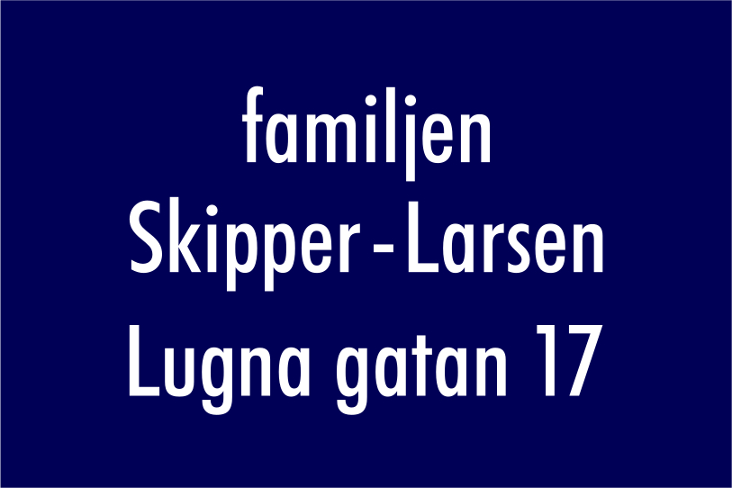 Nimikyltti Sininen, Futura / Ei - 6