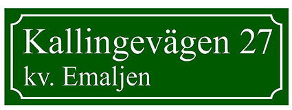 Naapuruston merkki Nostalgia vihreä, Times regular / Ranskalainen