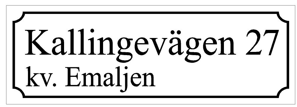 Naapuruston merkki Valkoinen, Times regular / Ranskalainen
