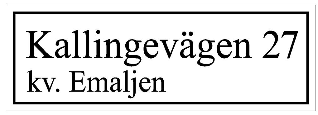 Naapuruston merkki Valkoinen, Times regular / Suora
