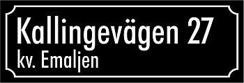 Nachbarschaftsschild Schwarz, Futura / Französisch