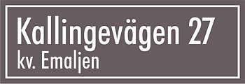 Nachbarschaftsschild Mittelgrau, Futura / Gerade