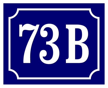 Husnummer  Gatublå, Clarendon / Fransk - 2