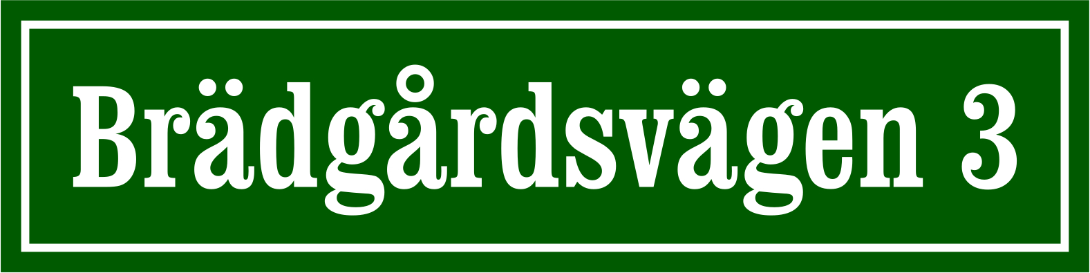 Gadenavneskilt Nostalgi Grøn, Clarendon / Lige - 2