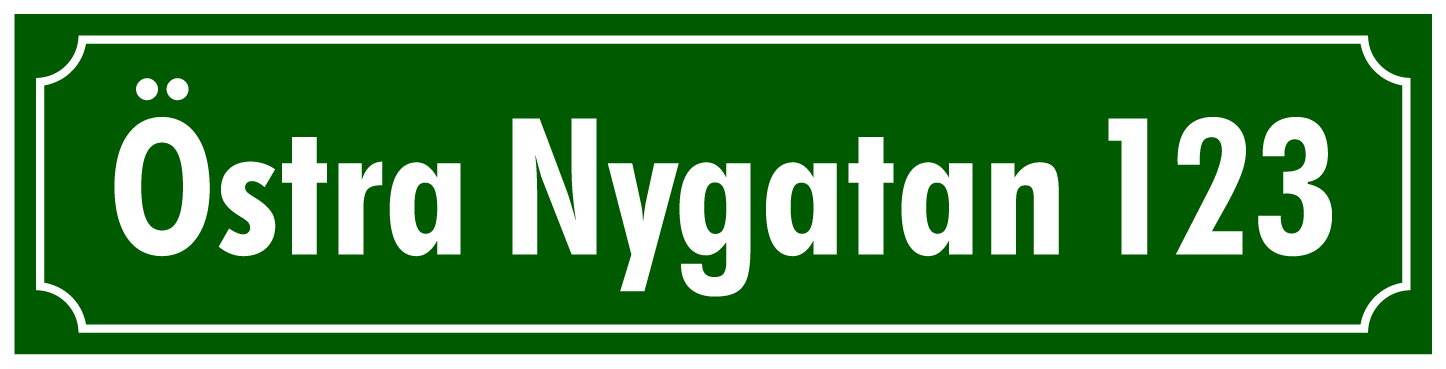 Kadunnimikyltti Nostalgia vihreä, Futura / Ranskalainen - 4