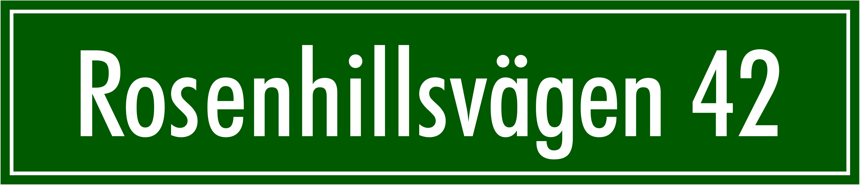 Kadunnimikyltti Nostalgia vihreä, Futura / Suora - 7