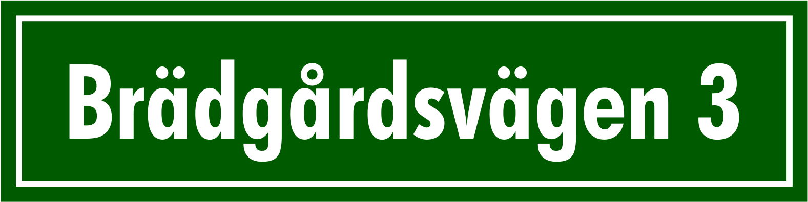 Kadunnimikyltti Nostalgia vihreä, Futura / Suora - 2