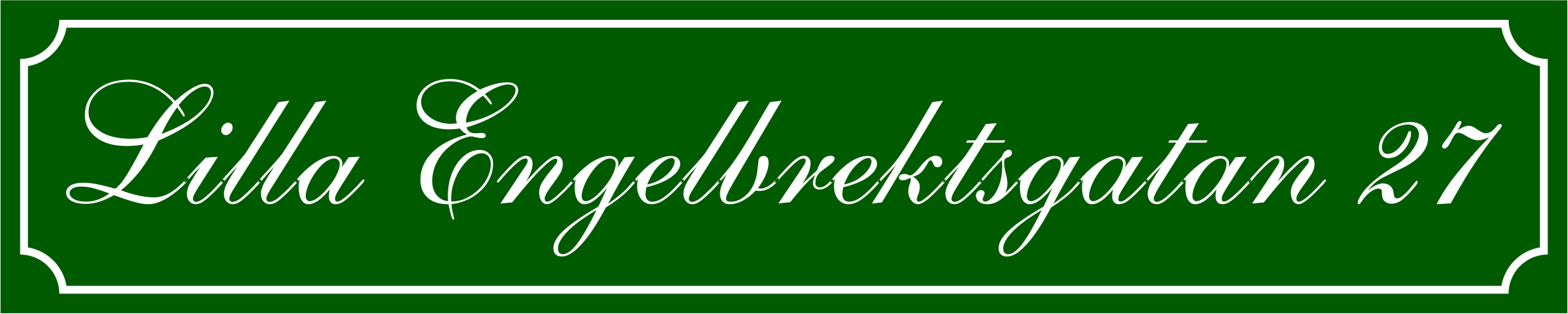 Gadenavneskilt Nostalgi Grøn, Shelley / Fransk - 5