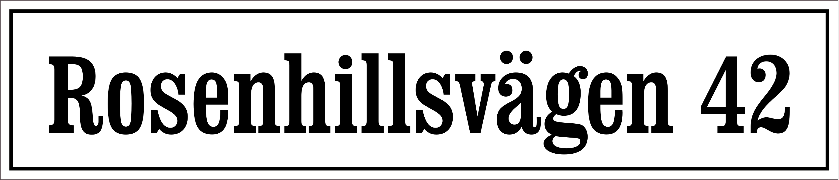Kadunnimikyltti Valkoinen, Clarendon / Suora - 7