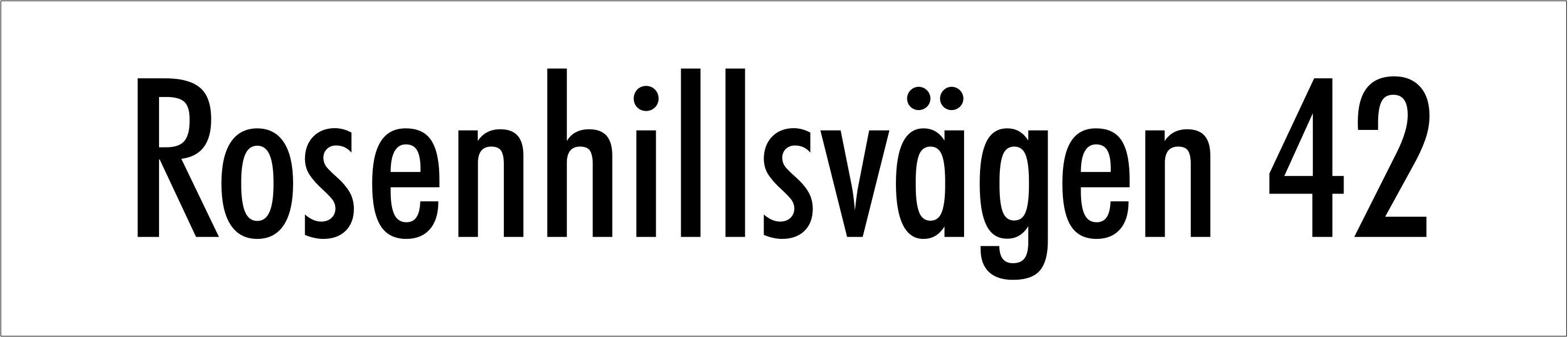 Kadunnimikyltti Valkoinen, Futura / Ei - 7