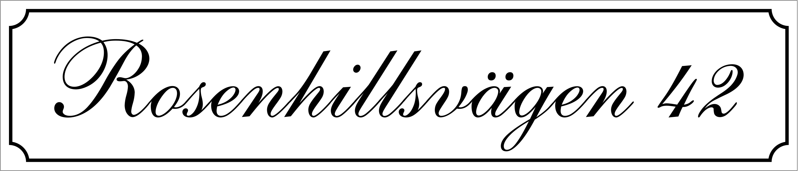 Kadunnimikyltti Valkoinen, Shelley / Ranskalainen - 7