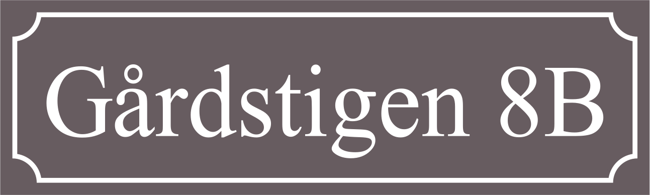 Gatunamnskylt Mellangrå, Times regular / Fransk - 3