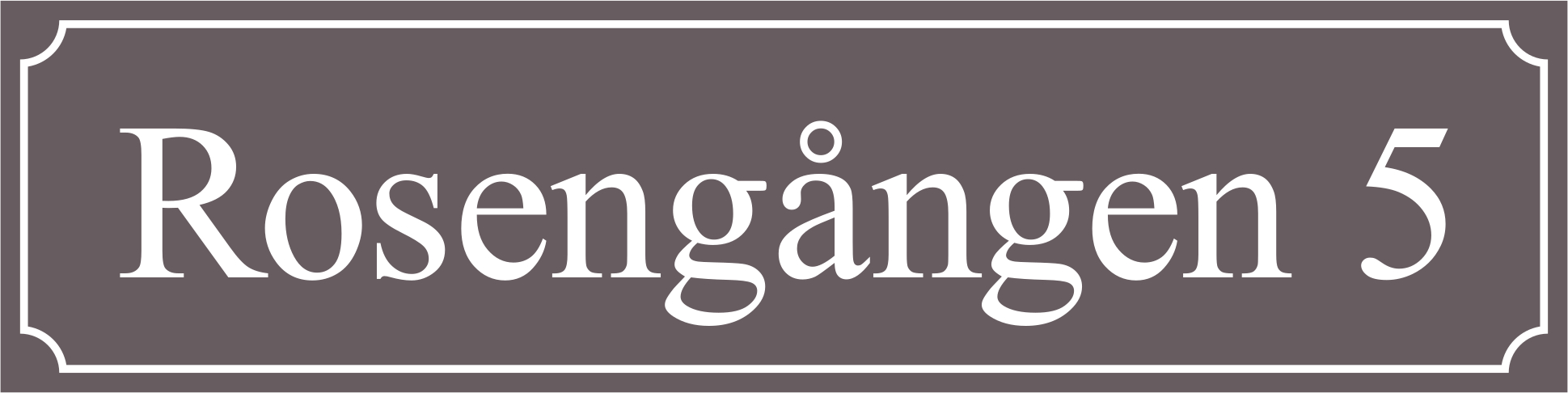 Gatunamnskylt Mellangrå, Times regular / Fransk - 6