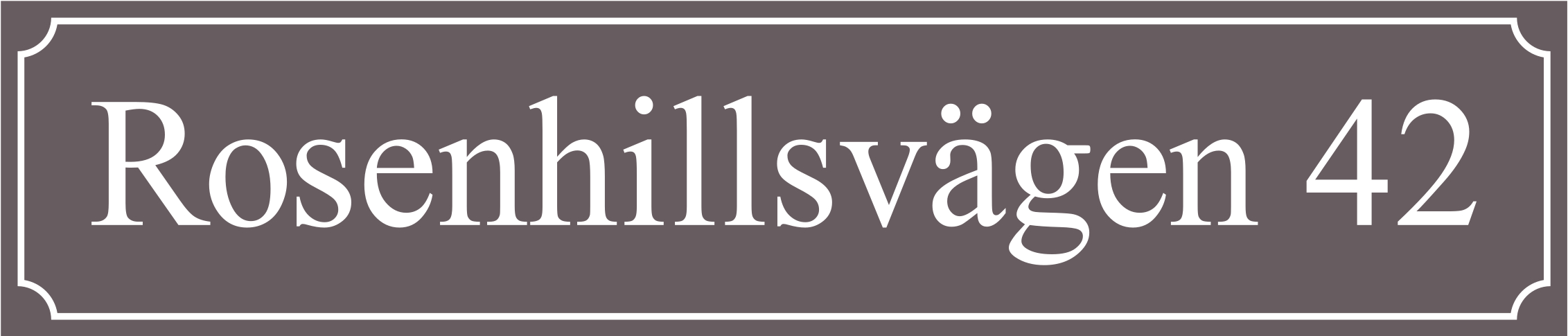 Gatunamnskylt Mellangrå, Times regular / Fransk - 7