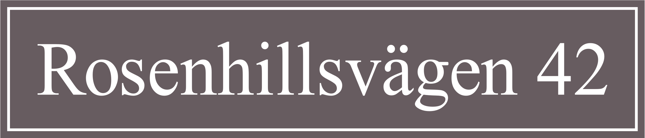Gatunamnskylt Mellangrå, Times regular / Rak - 7