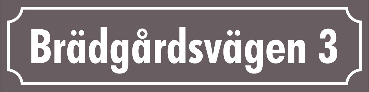 Kadunnimikyltti Keskiharmaa, Futura / Ranskalainen - 2