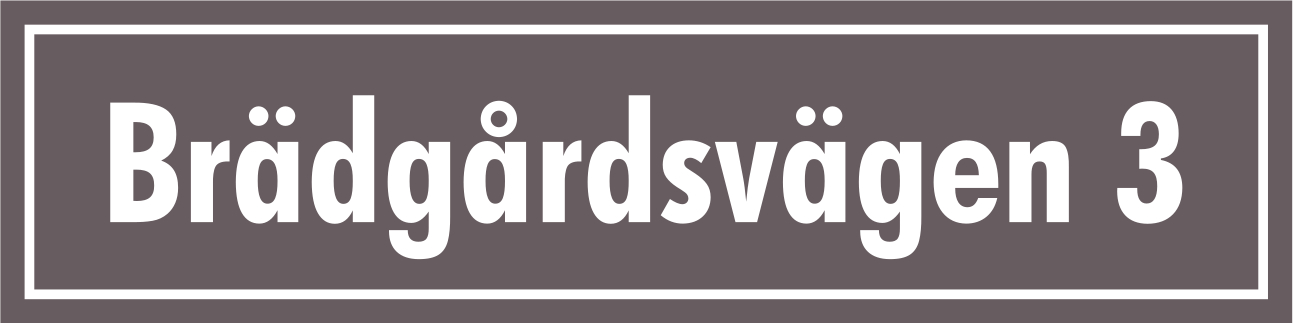 Kadunnimikyltti Keskiharmaa, Futura / Suora - 2