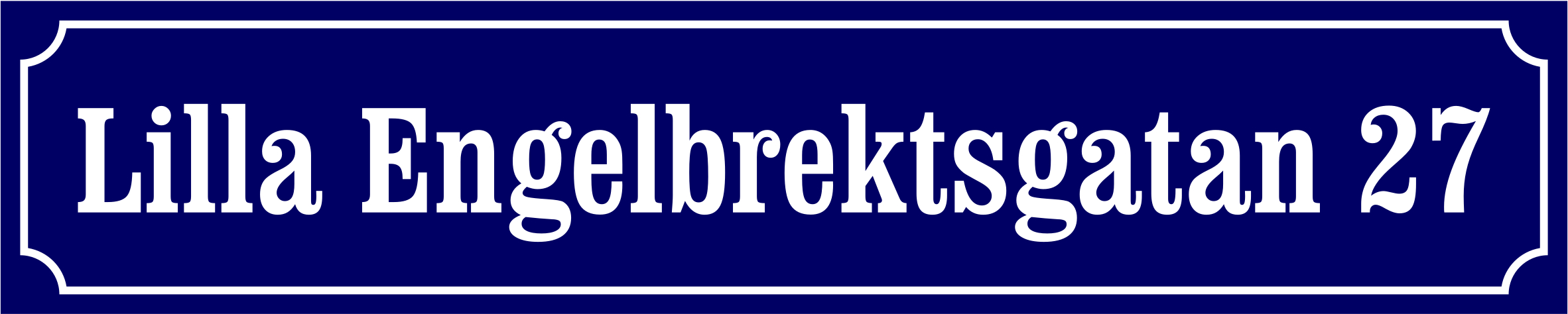Gadenavneskilt Blå, Clarendon / Fransk - 5