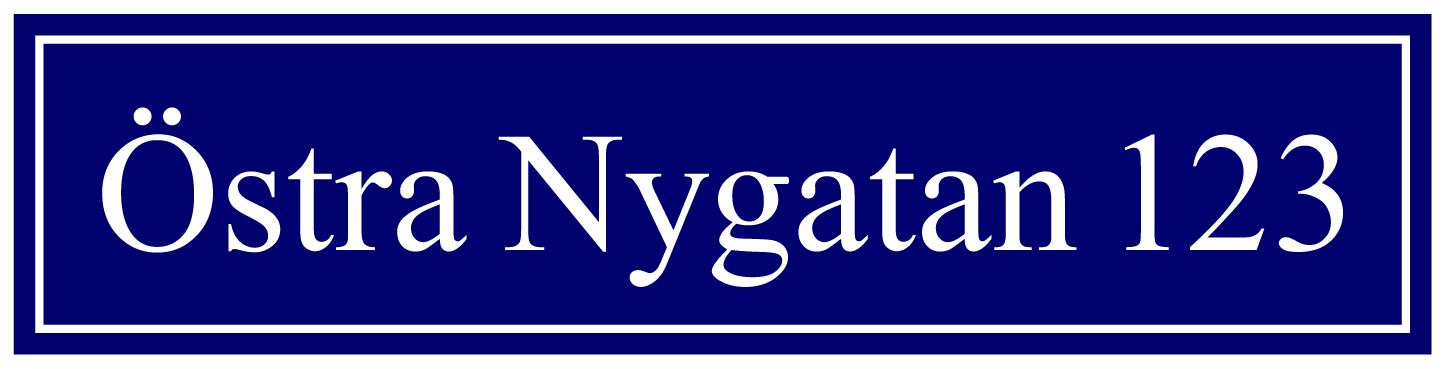 Gadenavneskilt Blå, Times regular / Lige - 4