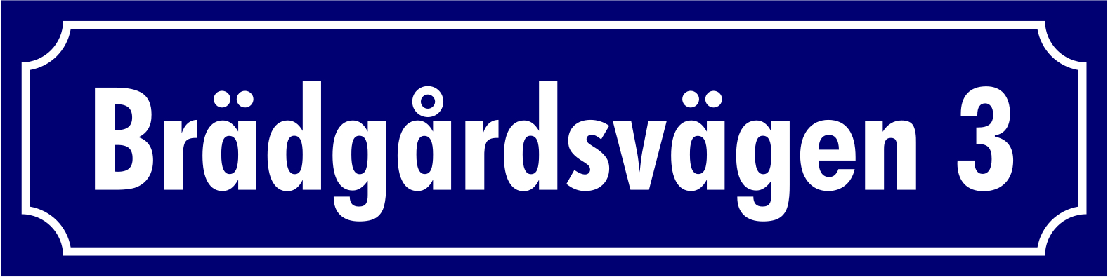 Kadunnimikyltti Sininen, Futura / Ranskalainen - 2