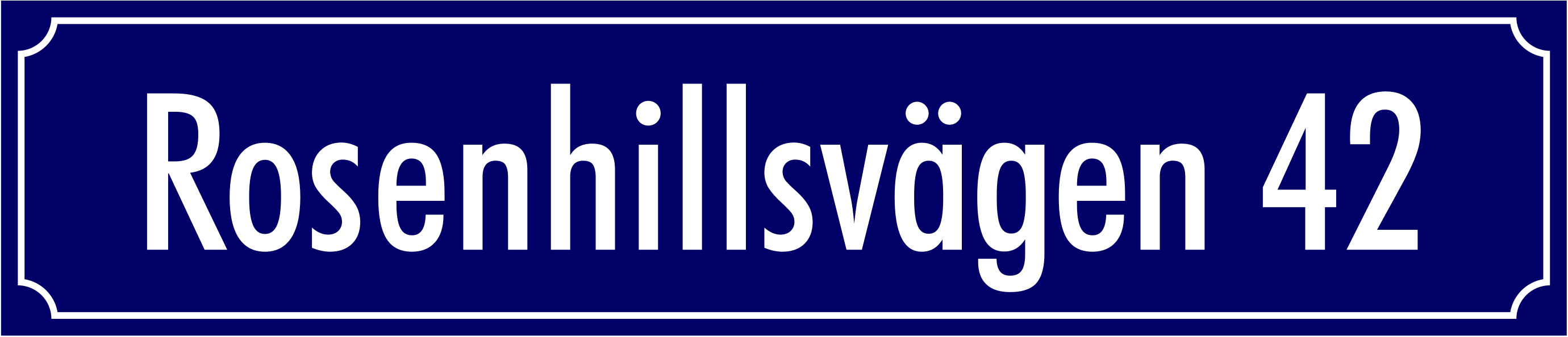Kadunnimikyltti Sininen, Futura / Ranskalainen - 7