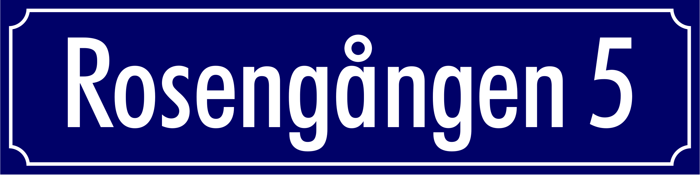 Kadunnimikyltti Sininen, Futura / Ranskalainen - 6