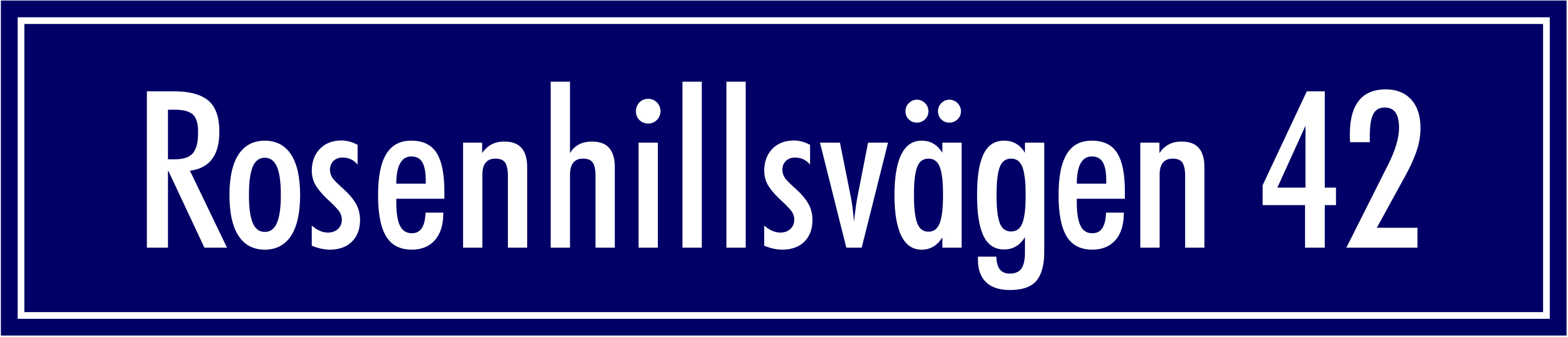 Kadunnimikyltti Sininen, Futura / Suora - 7