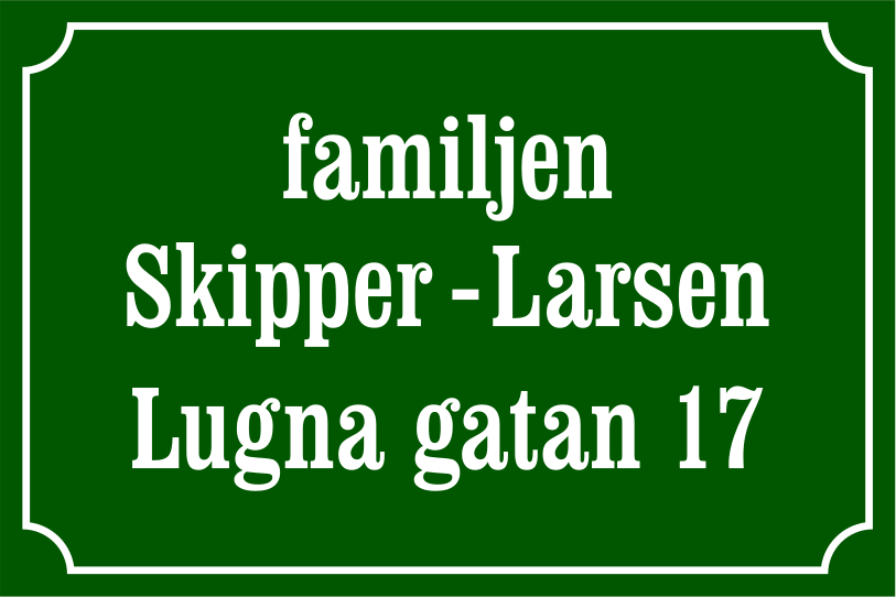 Nimikyltti Nostalgia vihreä, Clarendon / Ranskalainen - 6
