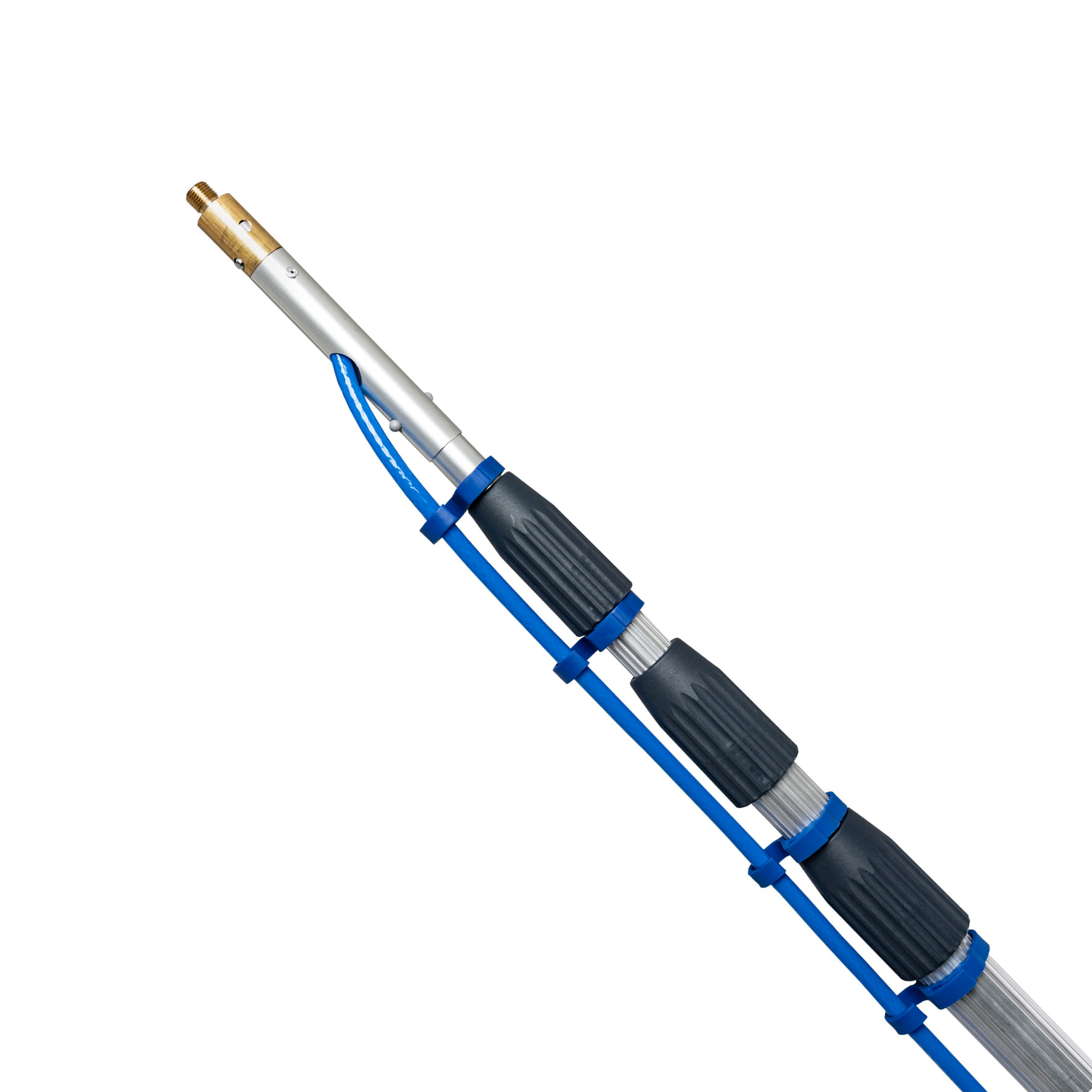 Vattenslang 10 m med aluminiumrör och adapter till våra teleskopskaft och vattenborstar - 2