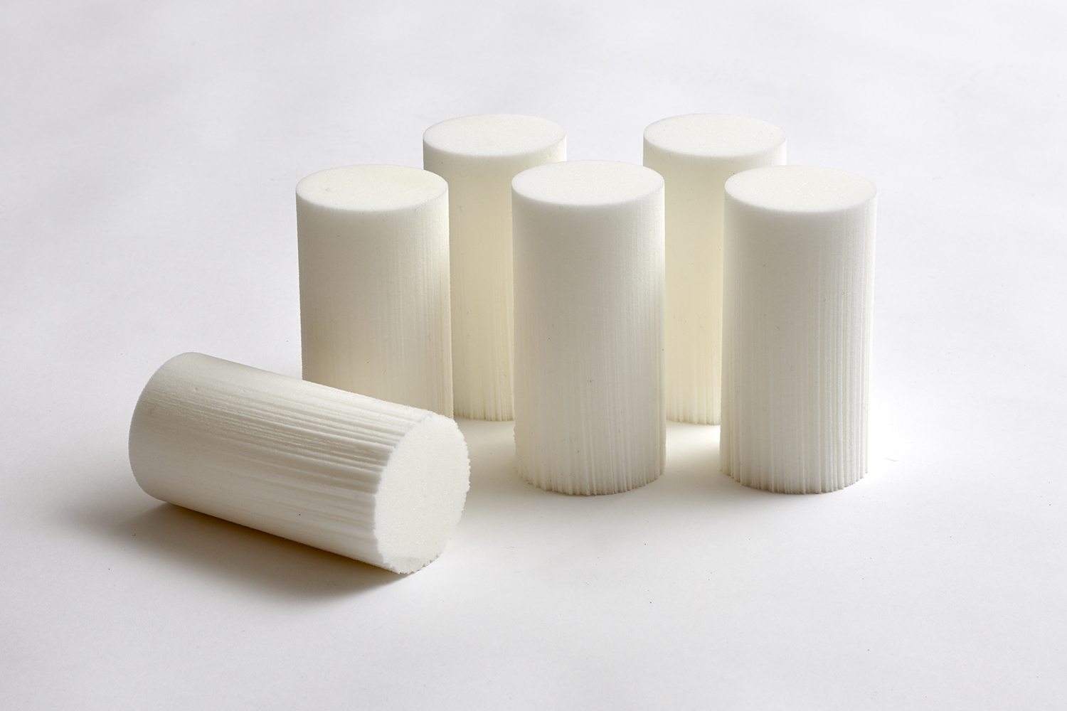 Foam rubber brush 6pack for the Roof brush, white and harder/thicker