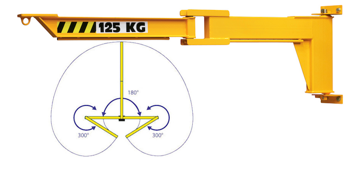 Vikarmskran 250 kg / Längd 4,5 meter - 2